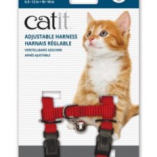 CATIT NYLON CAT/KITTEN ADJUSTABLE HARNESS SMALL RED