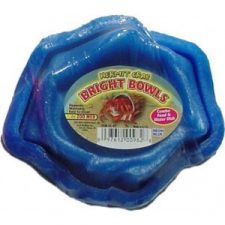 ZOO MED HERMIT CRAB BRIGHT WATER/FOOD BOWL – NEON BLUE (2)