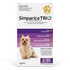 SIMPARICA TRIO DOG XS 2.6-5KG PURPLE 3PK