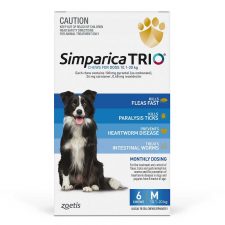 SIMPARICA TRIO DOG MED 10.1-20KG BLUE 6PK