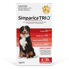 SIMPARICA TRIO DOG XL 40.1-60KG RED 6PK