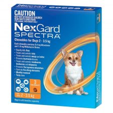 NEXGARD SPECTRA FOR DOGS 2-3.5KG ORG 3 PACK