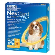 NEXGARD SPECTRA FOR DOGS 3.6-7.5KG YLW 3 PACK