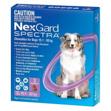 NEXGARD SPECTRA FOR DOGS 15.1-30KG PURP 3 PACK