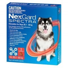 NEXGARD SPECTRA FOR DOGS 30.1-60KG RED 3 PACK