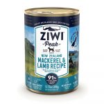 ZIWI PEAK 390G CANNED DOG FOOD MACKEREL & LAMB